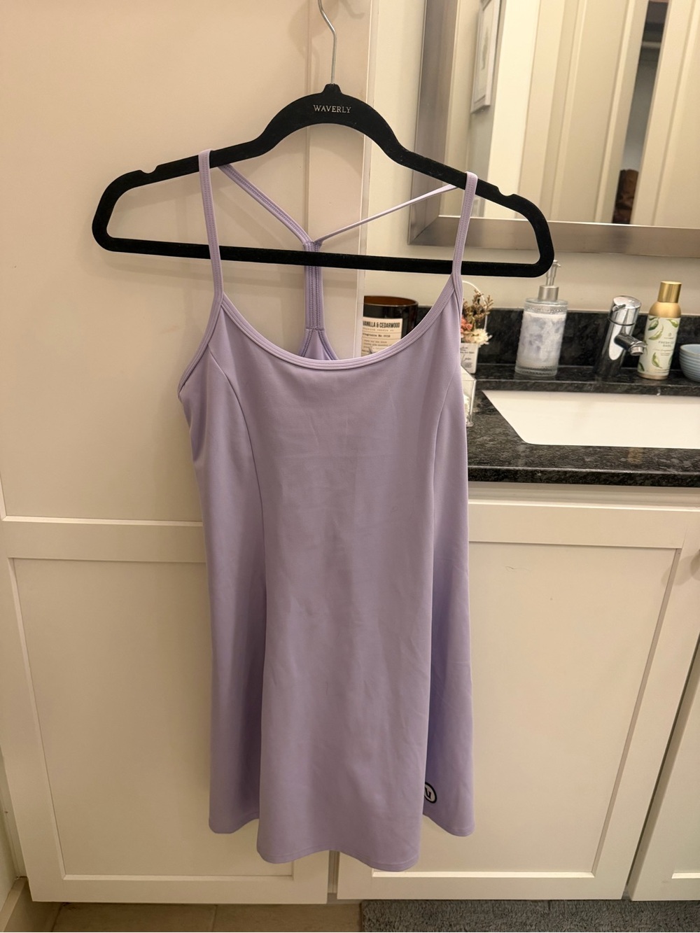 Vuori Lavender Spaghetti-Strap Dress